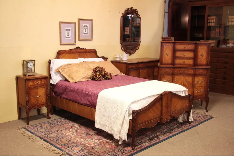 Photo of French Satinwood 5 Pc. Bedroom Set circa 1925