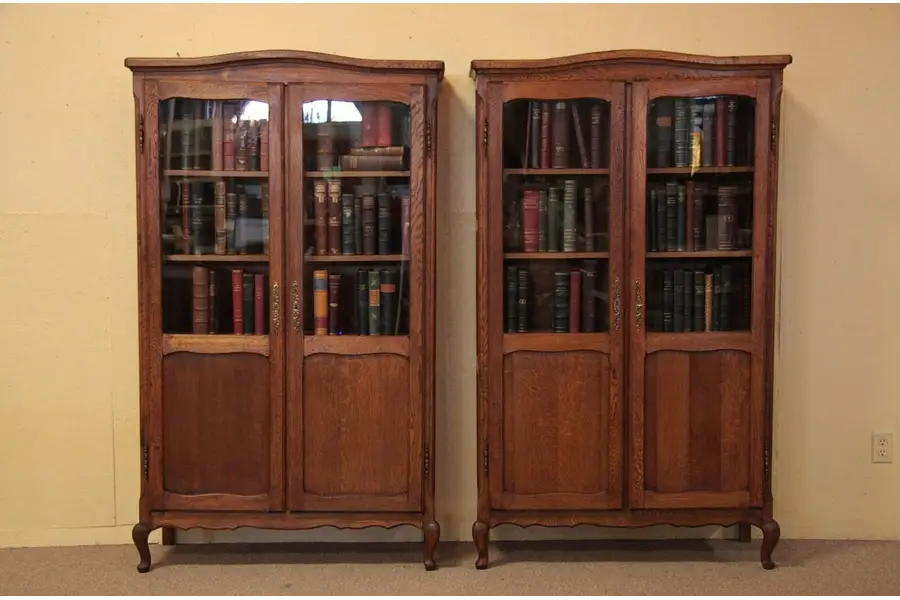 Photo of Pair of Country French Oak Bookcases