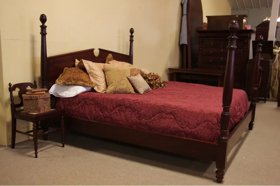 Photo of King Size Mahogany Poster Bed