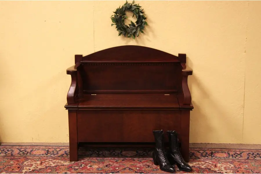 Photo of Cherry Antique Bench with Lift Lid
