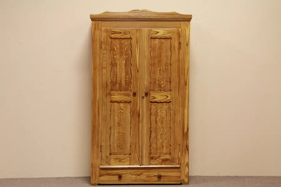 Photo of Country Pine Antique Grained Armoire or Wardrobe