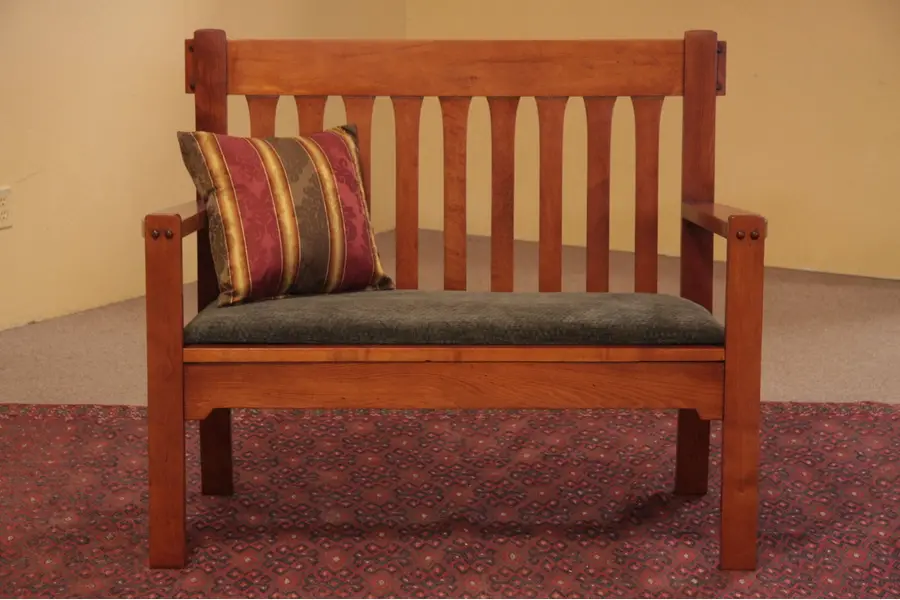 Photo of Arts & Crafts or Mission Antique Hall Bench