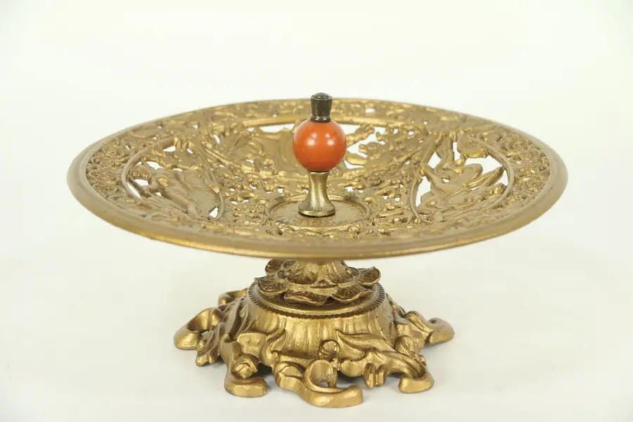 Photo of Tazza, Compote, or Calling Card Tray, Antique Figures & Dolphins