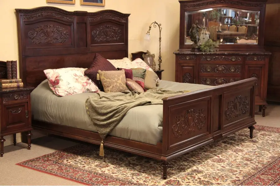Photo of Renaissance Carved King Size Antique Bed