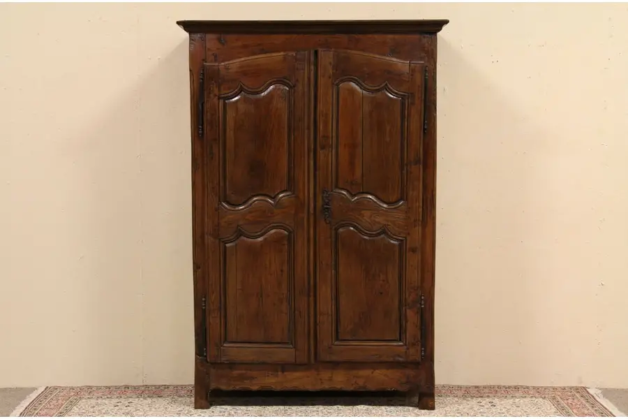 Photo of French Provincial Antique 1760 Chestnut Armoire