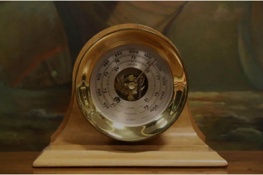 Photo of Chelsea Vintage Brass Ship Nautical Barometer & Stand