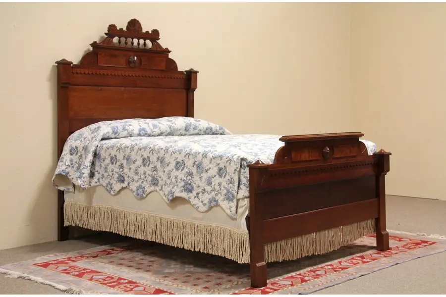 Photo of Victorian Eastlake Full Size Antique Bed