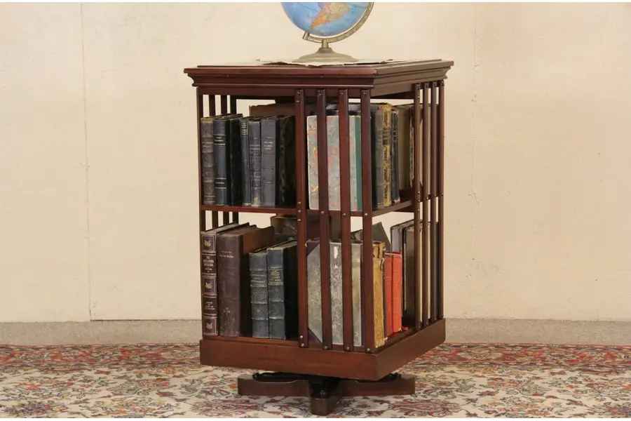 Photo of Danner 1900 Revolving Chairside Spinning Bookcase