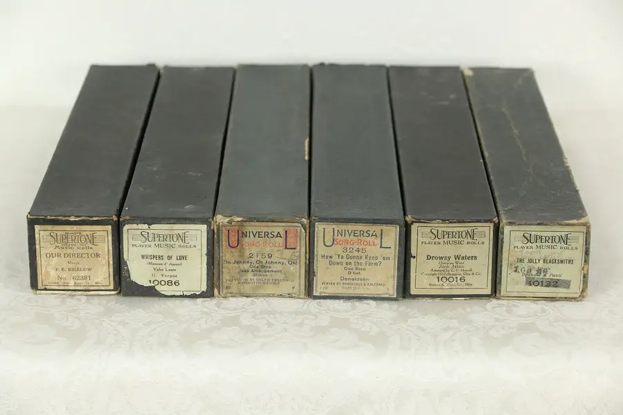 Photo of Group of 6 Player Piano Rolls, How You Gonna Keep Em Down on the Farm, Etc