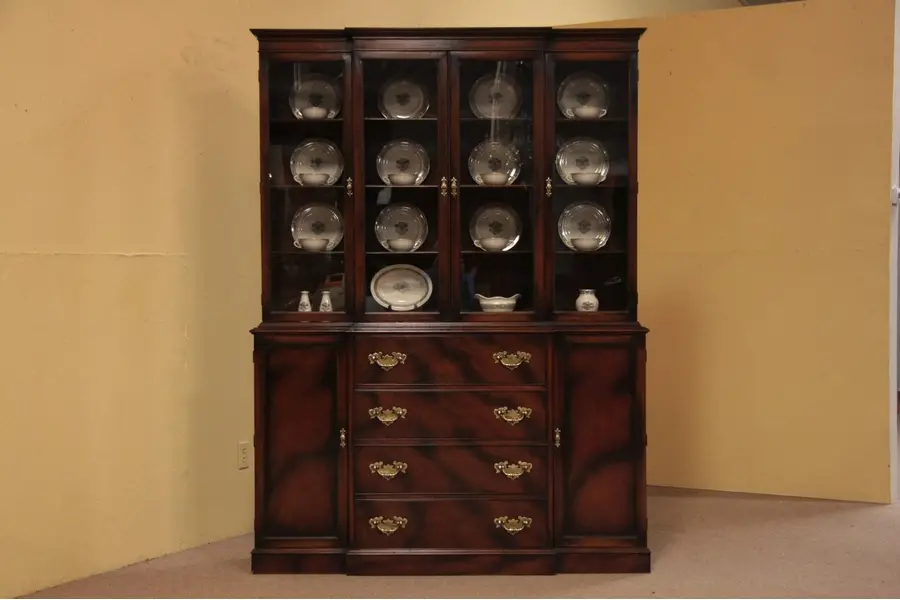 Photo of Georgian Breakfront 6' China Cabinet or Bookcase