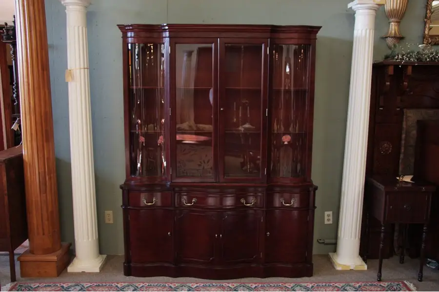 Photo of Federal Mahogany Breakfront China Cabinet, Bookcase