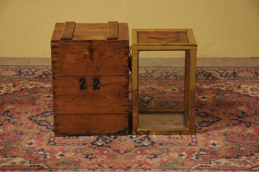 Photo of Frederick Maryland Baltimore Brass Ballot Box