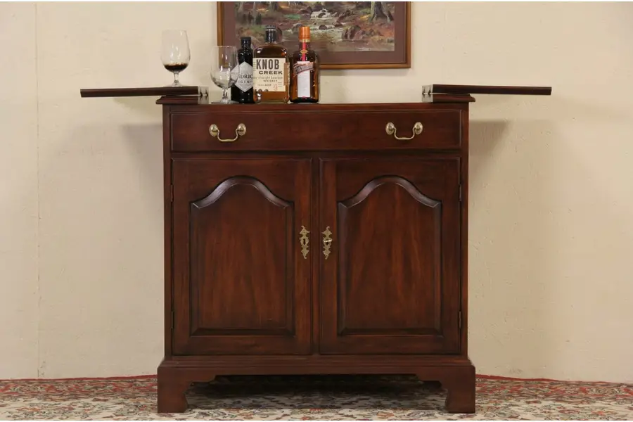 Photo of Henkel Harris Virginia Gallery Vintage Bar Serving Cabinet, Flip Top