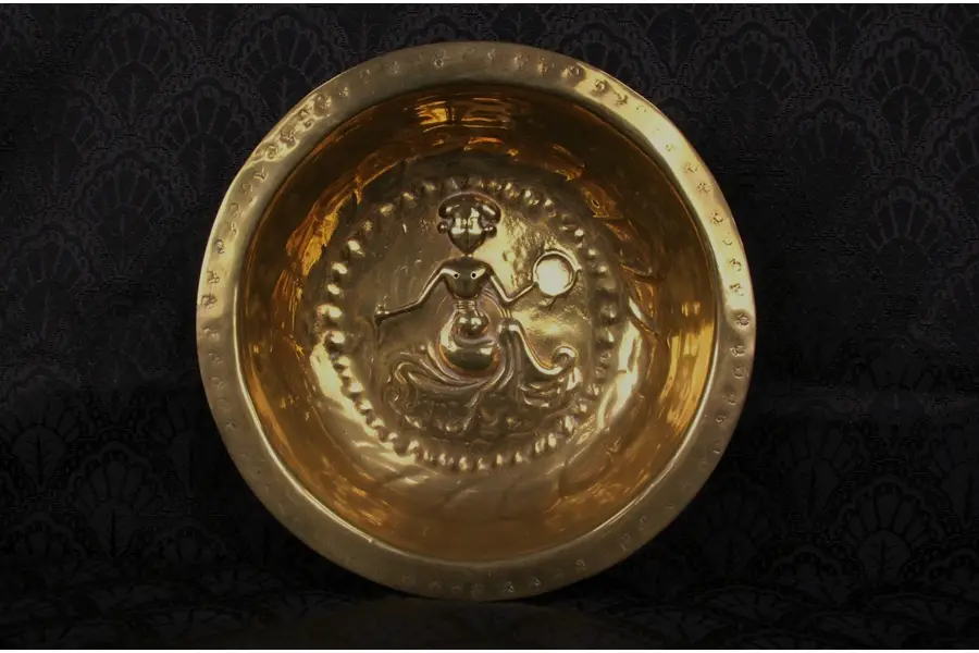 Photo of Flemish or German 1500 era Antique Alms Dish, Basin or Brass Collection Plate