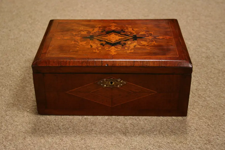 Photo of Victorian Antique 1870 Jewel Box, Secret Drawers