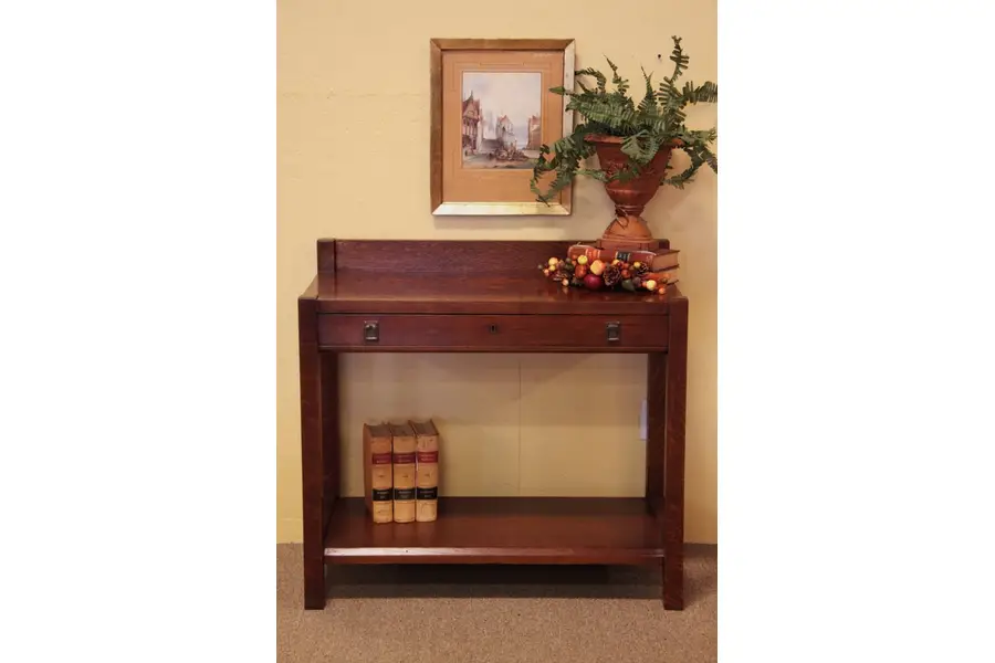 Photo of Arts & Crafts Mission Oak Server, Sideboard Console