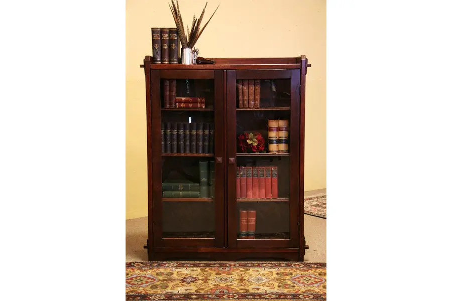 Photo of Limbert Arts & Crafts Mission Oak Antique Bookcase