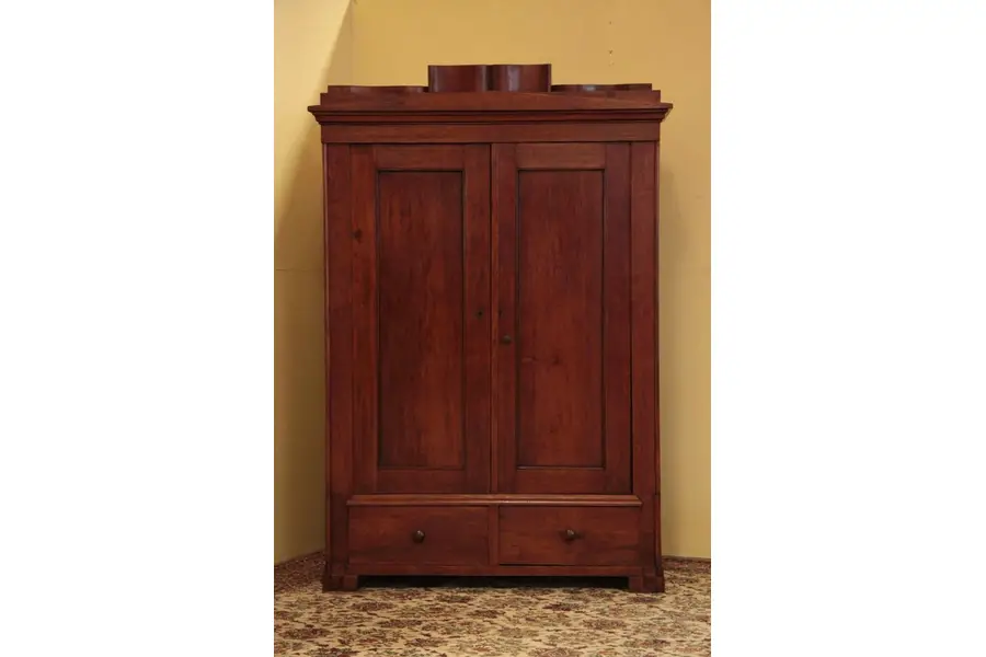Photo of Pennsylvania 1850's Cherry Armoire, Secret Drawer