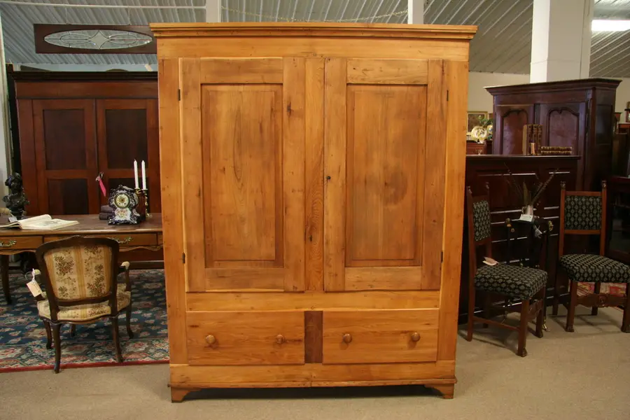 Photo of Butternut 1870's Country Armoire Wardrobe Handmade