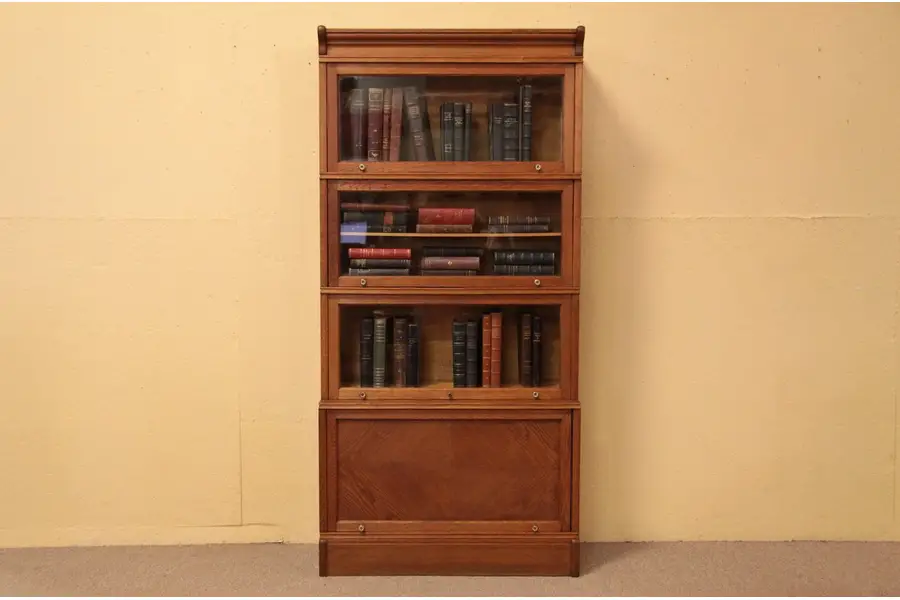 Photo of Oak Arts & Crafts 4 Stack Bookcase