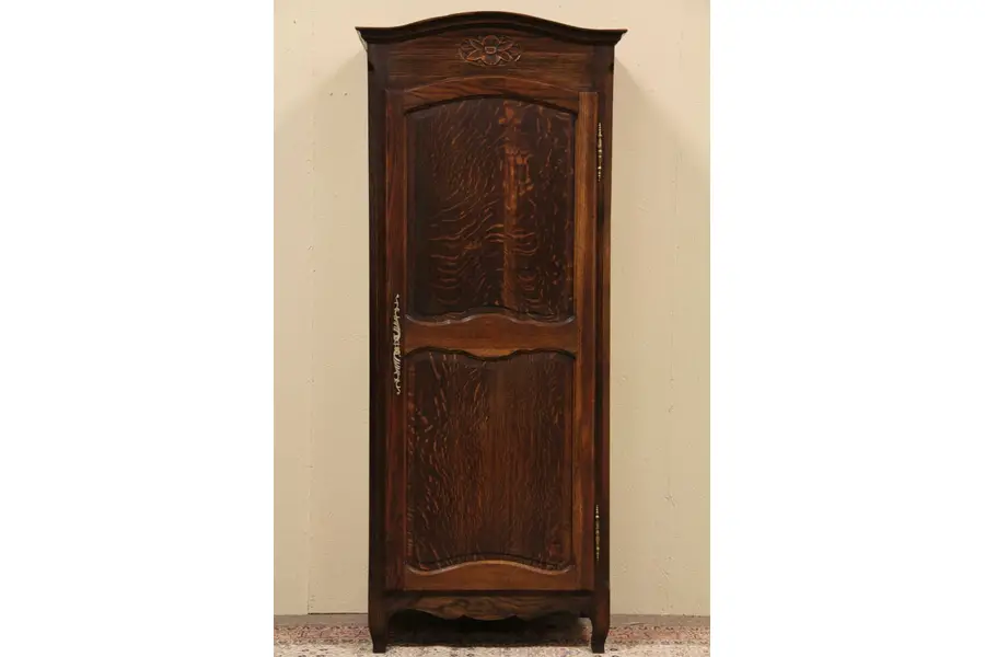 Photo of Country French Oak Bonnetiere or Hat Armoire