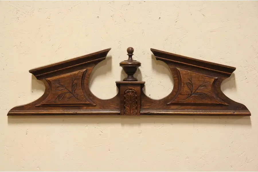 Photo of Oak Architectural Salvage 1880 Antique Pediment