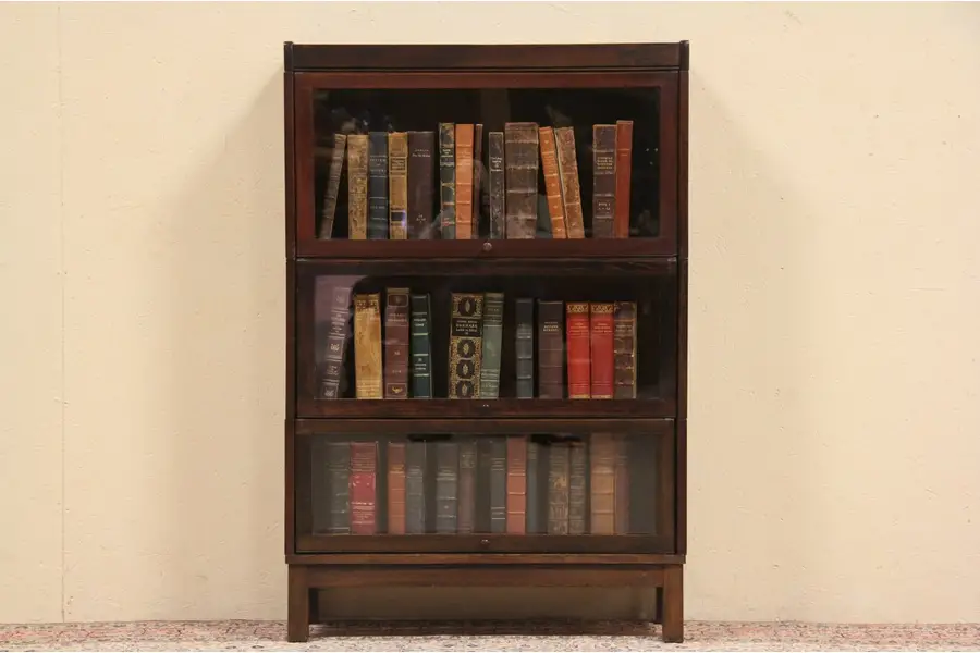 Photo of Lindstrom NY Barrister 3 Stack 1920 Antique Bookcase