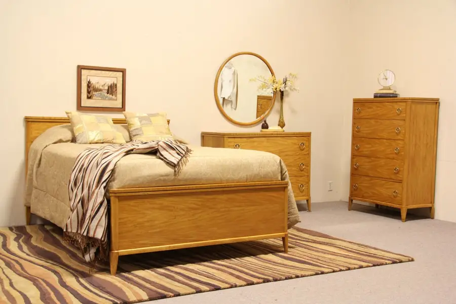 Photo of Midcentury Modern Full Size Vintage 3 Pc. Bedroom Set