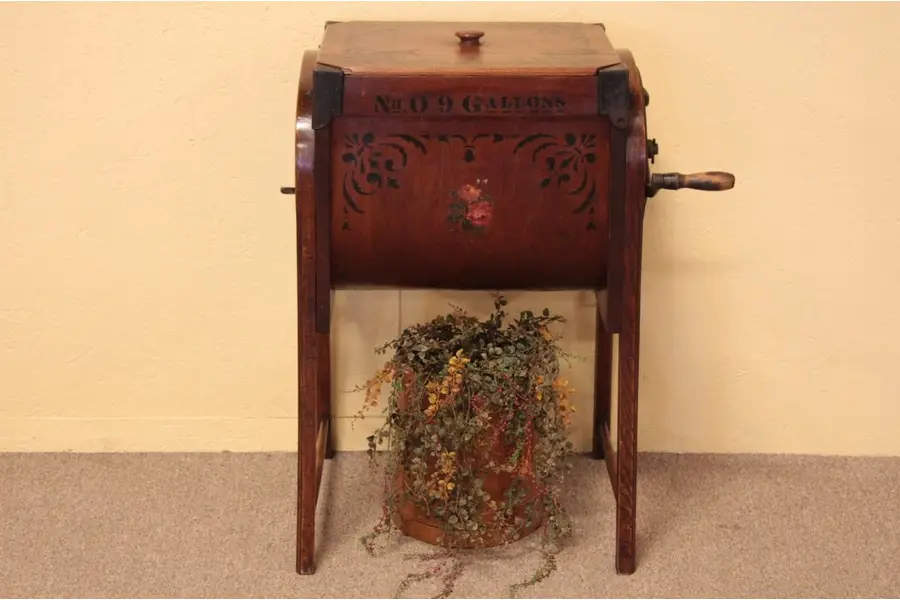 Photo of Bentwood Butter Churn, signed Brown Ohio
