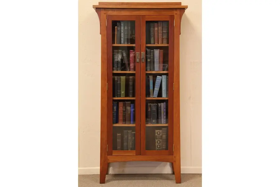 Photo of Arts & Crafts Cherry Bookcase or Gun Cabinet