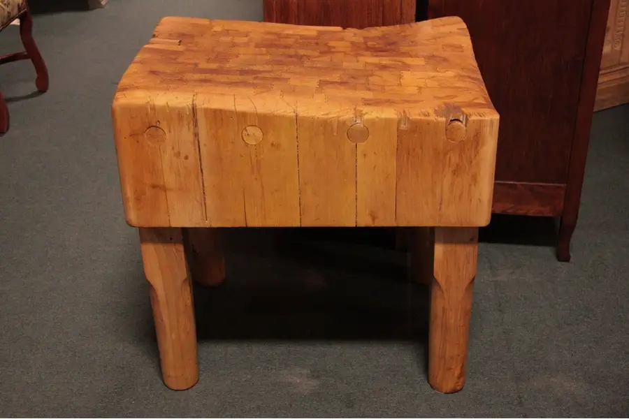 Photo of Dovetailed Maple Butcher Chopping Block, 1900