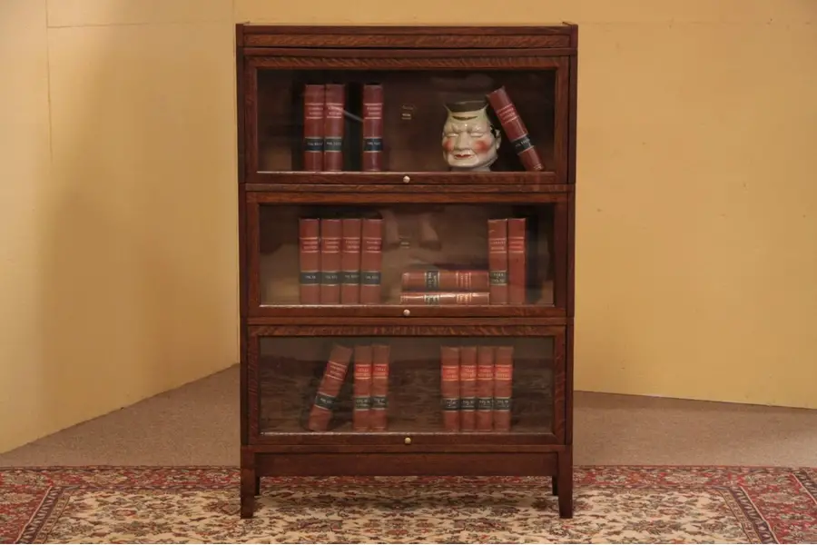 Photo of Mission Triple Stack Quartersawn Lawyer's Bookcase