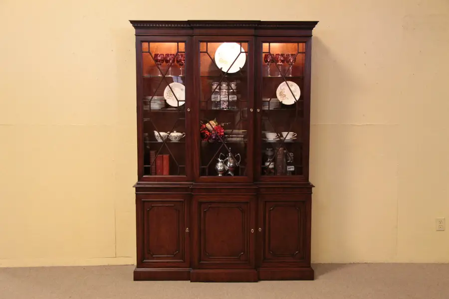 Photo of Kindel Breakfront Mahogany China Cabinet
