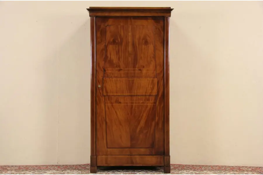 Photo of Austrian 1840's Antique Mahogany Armoire or Closet