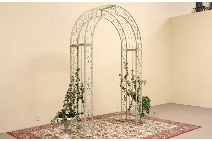 Photo of Wrought Iron Vintage Garden Arbor Archway