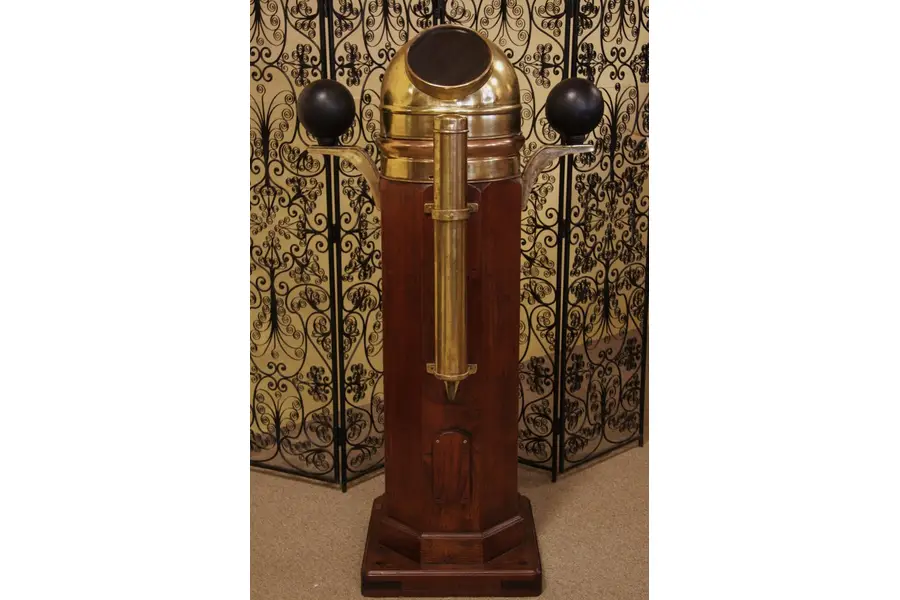 Photo of Krohn Brass & Oak Ship's Binnacle Compass