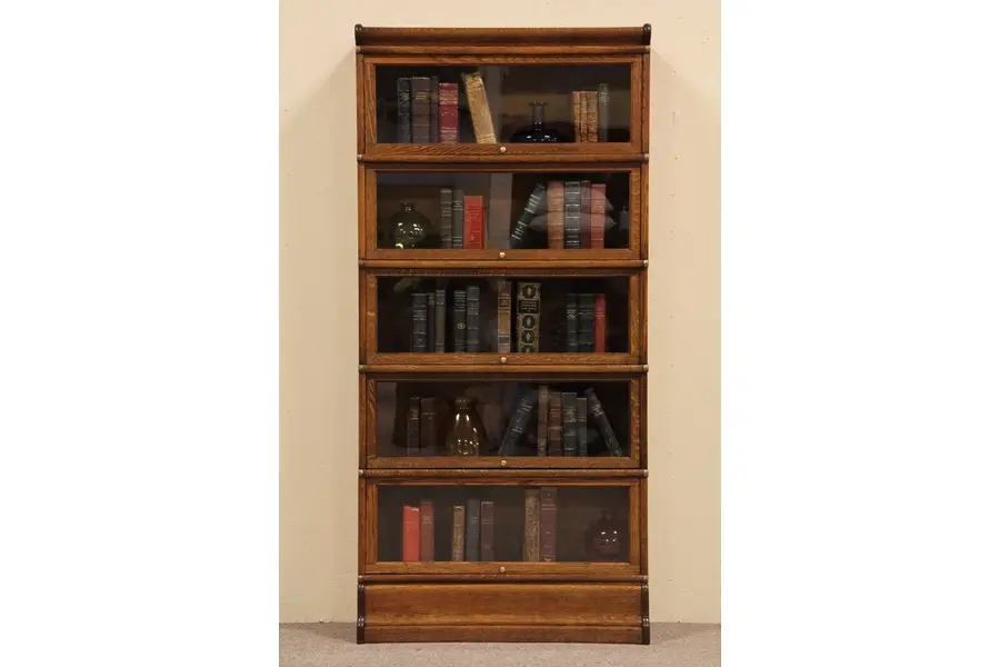 Photo of Globe Wernicke 5 Stack 1900 Oak Bookcase