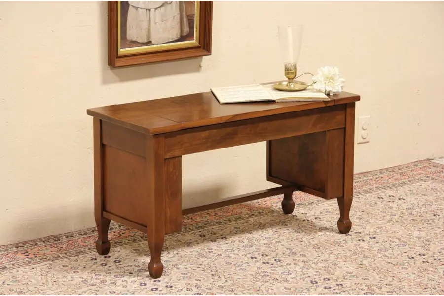 Photo of Piano Bench, 1930 with 3 Storage Compartments