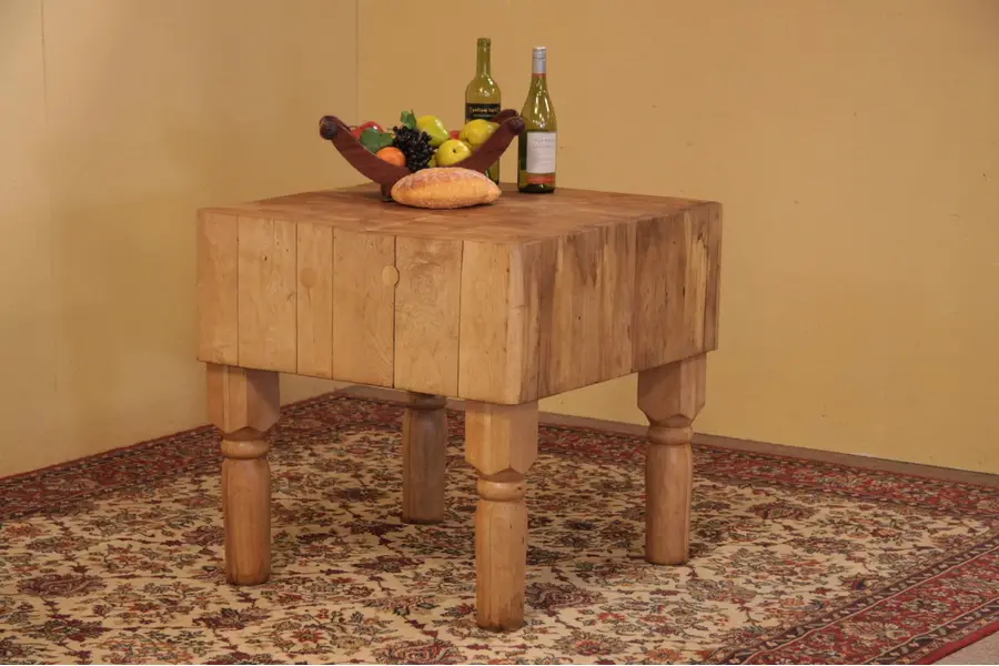 Photo of Victorian Maple Butcher's Chopping Block