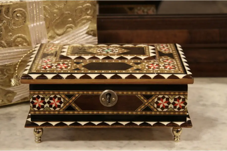 Photo of Marquetry Music & Jewelry Box