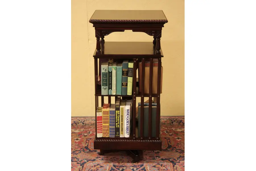 Photo of Victorian Antique Spinning or Revolving Bookcase