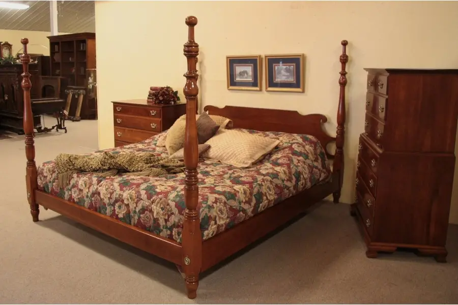 Photo of Stickley Cherry King Size Poster Bed