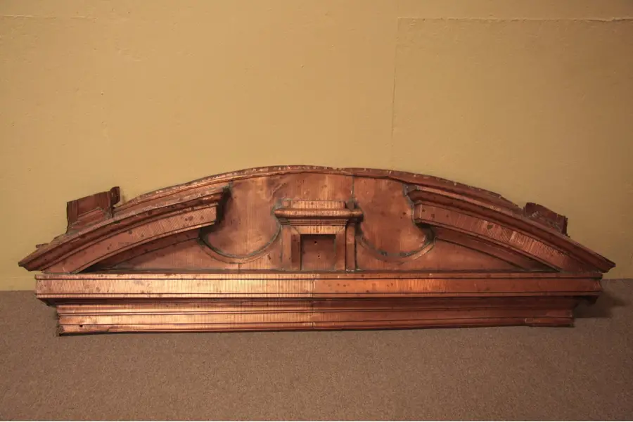 Photo of Architectural Antique 1895 Copper Pediment or Arch