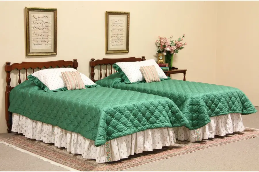 Photo of Pennsylvania House Pair of Cherry Twin Single Beds