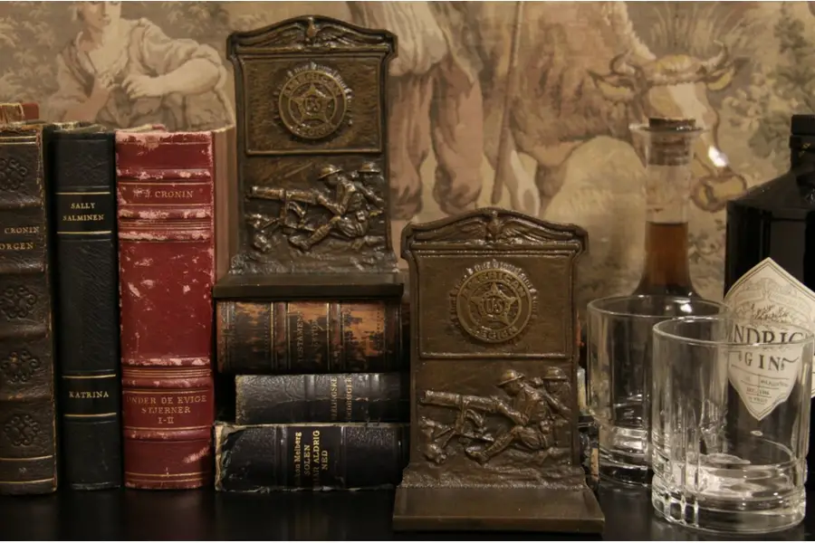 Photo of American Legion WW I Pair Antique 1918 Bronze Bookends