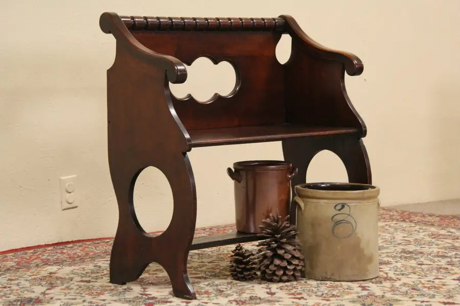 Photo of Maple Antique 1900 Hall Bench