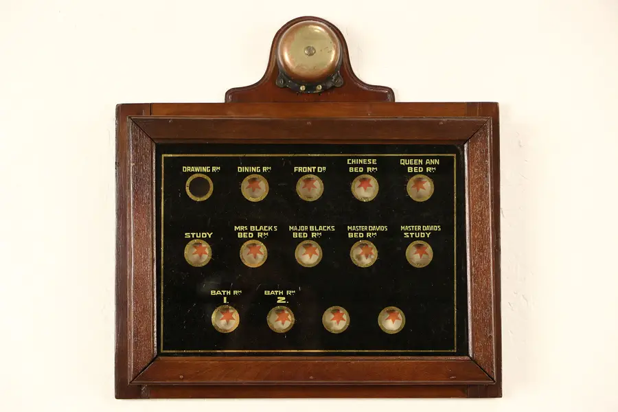 Photo of Servant 14 Room Antique Call Bell from 1890's English Manor House