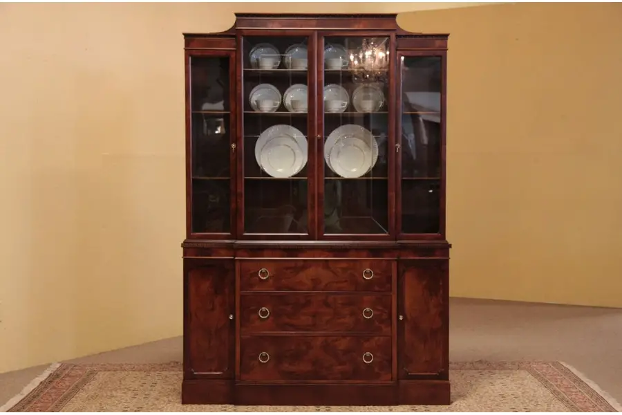 Photo of Traditional Breakfront Bookcase China Cabinet