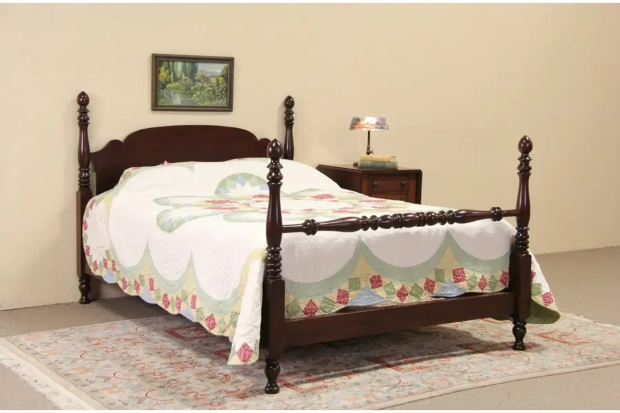 Photo of Walnut Full Size 1920 Poster Bed