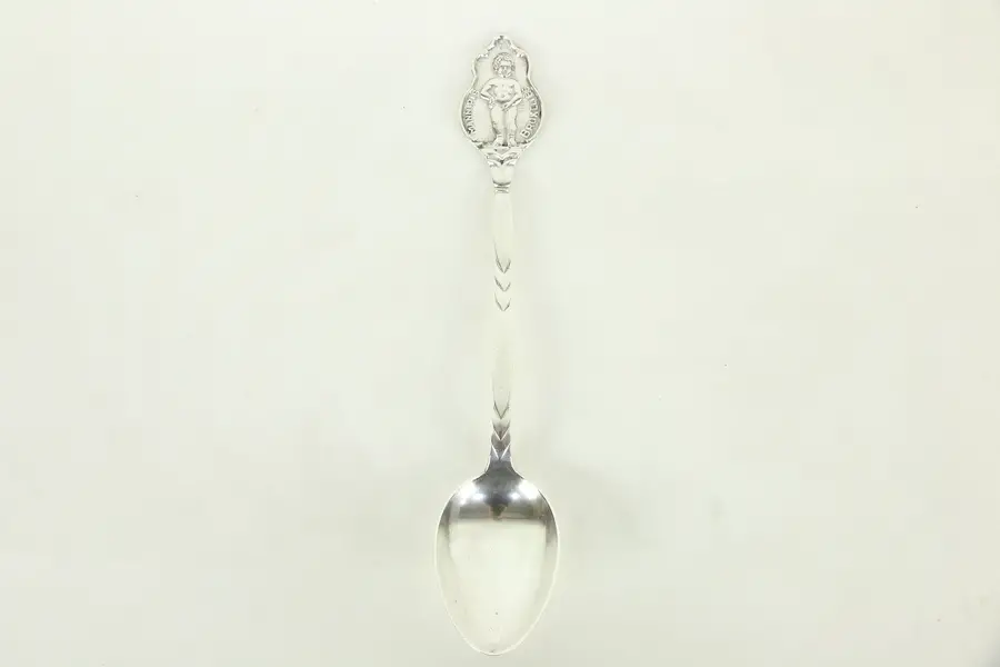 Photo of Silver Brussels Souvenir Spoon, Manneken Pis, Pissing Boy